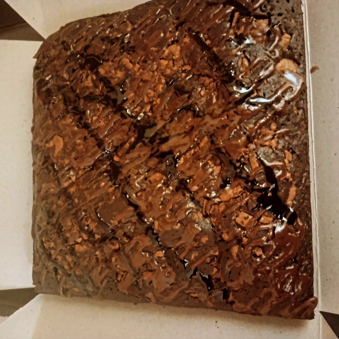 Nutty brownie slab loaded with crunchy nuts